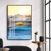 Pintura de Parede Suspensa com Paisagem Escandinava Pintura Decorativa para Entrada de Hotel Apartamento Pintura de Parede para Fundo de Sofá na Sala de Estar com Vista para o Mar Mural de Banheiro