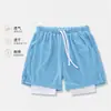 Szxar Pantalones Cortos Deportivos de Verano para Hombre de Secado Rápido a la Rodilla Falsos de Dos Piezas Tendencia para Correr Entrenamiento Baloncesto