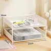 Estante de Armazenamento de Arquivos para Escritório, Estante de Armazenamento para Escritório, Organizador de Material de Escritório de Múltiplas Camadas para Mesa, Suporte Multifuncional para Livros
