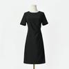 Vestido plisado de diseñador para mujer, nuevo, elegante, de verano, para uso diario, de manga corta, largo medio, con cintura adelgazante, ligero y de lujo.