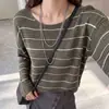 Elegante Suéter de Punto Hueco con Cuello Redondo para Mujer, Nuevo Estilo Primavera y Otoño 2026, Jersey Delgado Protector Solar con Tirantes