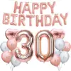 Conjunto de Balões Feliz Aniversário Amazon 18,2130 Anos Balão Digital de Filme de Alumínio Conjunto Feliz Aniversário