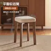 Sillas de Madera Maciza, Sillas de Comedor para el Hogar, Mesas y Taburetes de Comedor para Alquiler en Apartamentos Pequeños 2025 Nuevas Bancos Acolchados al Vacío Catering al por Mayor