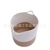 Cesta de cuerda de algodón personalizada del fabricante Cesta de almacenamiento de cuerda de algodón de dos colores marrón y blanco Cesta de almacenamiento