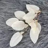 9 peças folhas grandes de pomelo casamento arranjo floral de casamento folhas decorativas flores de seda flores artificiais folhas caqui decoração de casamento material floral