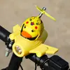 Luz de bicicleta para niños que montan de noche, pato rompevientos, luz frontal brillante, pato piloto, bocina de pato amarilla, bocina súper ruidosa