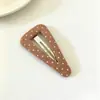 Pinza para el pelo de triángulo de lunares de mezclilla retro estilo coreano Pinza versátil para flequillo lateral Pasador Accesorio básico para el cabello