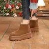 Botas de Nieve Retro de Suela Gruesa para Mujer 2026 Invierno Cálidas Botines Cortos Engrosados para Mujeres Bajitas para Aumentar la Altura Zapatos de Algodón Birkenstock Botas Martin