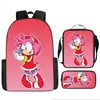 Mochila transfronteriza con estampado de dibujos animados para niños y niñas en jardines de infancia alrededor de Sonic