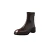 Botas Deportivas Gruesas de Suela Gruesa para Adelgazar, de Altura Cómoda para Mujeres Bajitas, Invierno 2026, Botines Versátiles Elásticos de Tacón Alto y Punta Redonda para Adelgazar