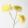 Arreglo de Flores de Peonía Artificiales de 3 Cabezas para Boda, Hotel, Auditorio, Decoración de Sala de Estar, Flor Artificial Falsa como Atrezo para Foto