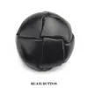 Botón de cuero genuino marrón tejido vintage hecho a mano traje traje abrigo de lana botón fútbol Botón Negro