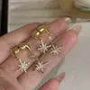 Pendientes de Estrella de Ocho Puntas, Diseño de Nicho de Alta Gama, Pendientes de Lujo Ligero, Pendientes Colgantes Traseros, Pendientes Nuevos Versátiles y de Moda