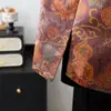 Novo conjunto de mãe estilo chinês com jaqueta colete de veludo dourado, novo modelo 2026, conjunto tradicional chinês de três peças de alta qualidade para mulheres de meia-idade e idosas