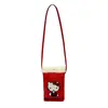 Linda Bolsa Cruzada de Peluche con Forma de Cubo para Mujer, Bolso de Hombro de Patchwork de Peluche para Otoño e Invierno, Bolso Cruzado Pequeño Multicolor Femenino para el Trabajo