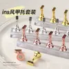 Set Base para Práctica de Uñas Artísticas Acrílico Versión de Exhibición de Pieza de Ajedrez Larga Tablero de Uñas Portátil Herramienta Venta al por Mayor