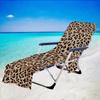 Nueva funda de microfibra para silla de playa, toalla reclinable, bolsa de toalla de playa, impresión digital 3D, serie leopardo, funda para silla