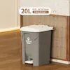 Papelera grande para el hogar, tamaño grande, con tapa, tipo pedal, comercial, operada con el pie, para clasificar basura en la cocina, hotel, oficina