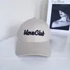 Boné de Baseball Americano Retrô com Letra Bordada em Inglês para Mulheres, Chapéu de Sol Casual Fashion de Aba Curva para Outono, Boné de Baseball Tendência