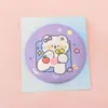 Espejo Pequeño Lindo Portátil de Moda Espejo Portátil para Maquillaje de Estudiante Espejo Redondo Pequeño para Niñas Regalo de Vacaciones Regalo Pequeño