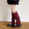 Calcetines para niños Apilados Caña Larga Coreanos Maillard Vintage Cálidos Invierno Medianos y Grandes Calcetines de Pantorrilla Rojo Áncora