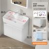 Baño Tamaño Pequeño Gabinete de Baño Balcón Cerámica Lavabo Todo en Uno Espacio Aluminio Espacial Mesa de Lavado Espacio Pequeño Mini Mesa de Lavado