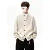 Moderna chaqueta de punto para hombre de otoño, simple y versátil, estilo casual