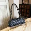 2026 Bolso de Bowling Nuevo Vintage de Lunares, Bolso de Mano de Alta Gama de Gran Capacidad para Viajes Diarios, Bolso de Hombro de Diseño Nicho