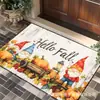 Alfombra de Piso de Terciopelo de Cristal para Puerta de Entrada de Casa Navideña Alfombrilla Antideslizante Absorbente de Agua para Baño y Ducha Alfombra Decorativa Festiva