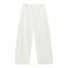 Love and Nancy Trece Líneas Minimalista Otoño Estilo Coreano Tencel Cintura Elástica Cordón Color Sólido Curvos Casual Pantalones Largos 02687