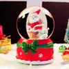 Bola de cristal de Natal produto novo transfronteiriço caixa de música, caixa de música criativa com neve brilhante Papai Noel, presente de feriado