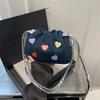 Bolso Lindo para Mujer Estilo Coreano Bolso Pequeño 2025 Nueva Moda Simple Cadena Sobaco Amor Bolso de Hombro Cruzado Bolso de Mujer