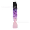 Fibra química de tres colores, cuatro colores, cinco colores, degradado, seda de alta temperatura, trenza grande, trenza jumbo, trenza burbuja, material para trenzas de cabello