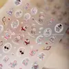 Nuevas Pegatinas para Uñas Delgadas y Duraderas de Encaje Retro con Conejito, Lindas de Dibujos Animados, Pegatinas Decorativas Impermeables para Uñas, DIY
