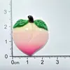 Acessórios de Resina Frutas Pêssego Maçã Melancia Brilhantes Simulados para Faixa de Cabelo, Presilha, Capa de Celular, Decoração de Copo d'Água