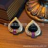 Qingdao Middle Ancient Jewelry Brincos de joias retrô de alta qualidade com diamantes Brincos de liga de borla de nicho ocidental Brincos