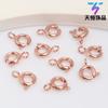 Atacado 14k cor de ouro para bolsas acessórios de retenção de cor fecho de mola manual DIY joias pulseira colar fecho de conexão trava fivela