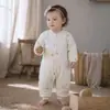 Macacão acolchoado para recém-nascido 40g, macacão quente de seda de amoreira para outono e inverno, roupa para atividades ao ar livre, macacão para bebê engatinhar