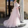 2025 Nueva Ropa de Mujer Europea y Americana para Exportación Vestido de Novia Largo de Malla de un Hombro Vestido de Dobladillo Ancho