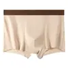2026 Nuevo Modelo Boxer de Algodón de Color Sólido para Hombre, de Cintura Media, Transpirable, Juvenil, Ropa Interior de Algodón Puro sin Tintes