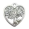 Colgante de Aleación de Plata Antigua Árbol de Hojas Serie Árbol de la Vida Accesorios para Joyería para Hacer Pulseras y Collares con Cuentas