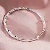 Pulsera de plata de ley S999 retorcida giratoria para mujer estilo coreano simple moda todo-partido joyería plateada Mori regalo de cumpleaños para novia