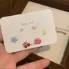 Set de Aretes de Gato de Dibujos Animados Dulce y Lindo para Mujeres, Diseño Dopamina, Estilo Ins Divertido, Aretes Divertidos para Estudiantes