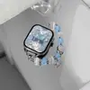 Pulseira com Alto Valor Estético, Pulseira de Corrente para Relógio DIY de Metal com Pedra Olho de Gato, Pulseira de Relógio Refrescante de Verão para Meninas