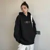 Sudadera con Capucha de Gato de Dibujos Animados Blanca y Gris para Mujer 2026 Nueva Otoño e Invierno Sudadera Estilo Coreano Conjunto Minimalista Top Chaqueta
