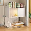 Jaula para gatos con inodoro villa espacio libre grande interior jaula vacía casa para gatos hogar tres niveles gato pequeño casa para gatos