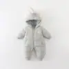 Macacão de Penas Novo para Bebê 2026 Romper com Orelhas de Elefante 3D Roupa Externa Quente com Enchimento para Carregar Bebê