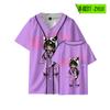Uniforme de béisbol de verano estilo coreano con cuello en V, manga corta holgada, estampado de Aphmau, de AliExpress, para mujer, fino