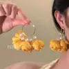 Caminhada à Beira-Mar ~ Estilo Férias de Início de Primavera Brincos de Flor Trançada Moda de Luxo Leve da Indústria Pesada Brincos com Lantejoulas e Franjas