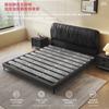 Cama de Cuero de Fábrica Minimalista Italiana Suspendida Moderna Simple Dormitorio Principal de Gama Alta Doble Entrada 1.8 m Cama de Arte de Cuero de Lujo